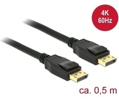 Kabelis Delock DisplayPort - DisplayPort 0.5m juodas (85506)