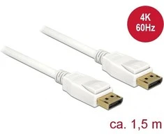 Kabelis Delock DisplayPort – DisplayPort 1,5m balta (85509)