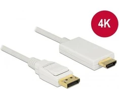 DELOCK Cable Displayport 1.2 male > High Speed HDMI-A pasyvus 4K 2 m baltas