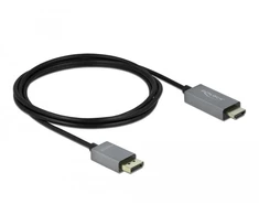 DLC DeLOCK 85929 vaizdo kabelio adapteris 2 m HDMI A tipo (standartinis) DisplayPort Juoda, Pilka