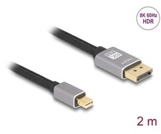 Kabelis Delock DisplayPort Mini - DisplayPort 2m juoda (81092)