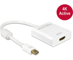 DELOCK Adaptorcable mini DisplayPort 1.2 kištukas > HDMI lizdas baltas 4K Active