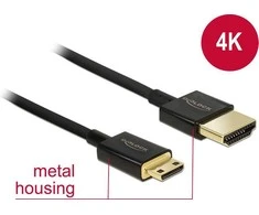 Kabelis Delock Juodas HDMI mini - HDMI (84778)