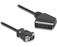 Delock Cable Video Scart kištukas (išvestis) > VGA kištukas (įvestis) 2 m