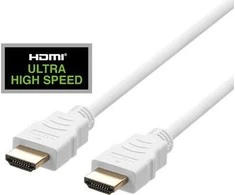 HDMI kabelis DELTACO ULTRA didelis spartos, 48Gbps, 3m, eARC, QMS, 8K at 60Hz, 4K at 120Hz, baltas / HU-30A