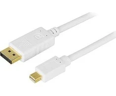 Kabelis Deltaco DisplayPort Mini – DisplayPort 3m baltas (DELTACO DP-1130 – DisplayPort kabelis –)
