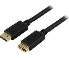 DELTACO DisplayPort ilgintuvas, 20, 1,0 m
