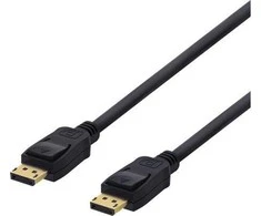 DELTACO DisplayPort monitorius kabelis, UltraHD in 30Hz, 10m, 20-pin ha - ha, juodas / DP-4100