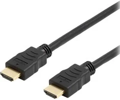 DELTACO OFFICE flex HDMI laidai, HDMI Ethernet, 4K, UltraHD 60Hz, 1m, 19 kontaktų ha-ha, juodas HDMI-1010D-DO