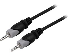 Kabelis Deltaco Jack 3.5mm - Jack 3.5mm 0.5m juoda (MM-148)