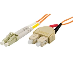 Optinis kabelis DELTACO OM1, LC - SC, dvipusis, UPC, 62,5/125, 0,5m, oranžinis / LCSC-0M-5