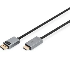 Digitus Kabelio adapterio ekrano prievadas – hdmi 4k 30hz dp/hdmi m/m 3m