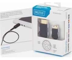 Digitus HDMI Mini - HDMI kabelis 2 m, juodas (DB-330121-020-S)