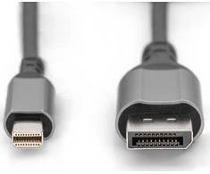 Digitus | 8K DisplayPort Adapteris Cable, Mini DP to DP, 2 m | DB-340106-020-S | DisplayPort to DisplayPort