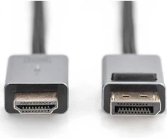 Digitus Kabelio adapterio ekrano prievadas – hdmi 4k 30hz dp/hdmi m/m 3m