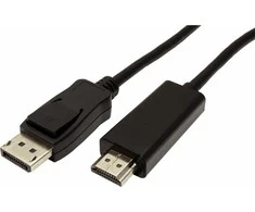 Video Kabelis DisplayPort M - HDMI M, 1m, juoda