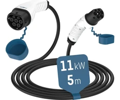 Ansmann 1900-0117 2 tipo automobilio įkrovimo kabelis, 11 kW, 5 m