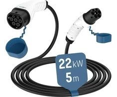 Ansmann 1900-0119 2 tipo automobilio įkrovimo laidas, 22kW, 5m