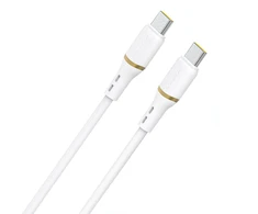 Dudao L25C USB-C - USB-C Silicone Cable 60W 1m - Baltas