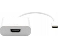 Kabelis Garbot HDMI - HDMI 0.2m balta (USB3.1 C-HDMI. M/F. Baltas 20cm)