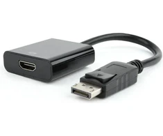 GEMBIRD AB-DPM-HDMIF-002 DisplayPort kištukas į HDMI kištuką, 10 cm, juodas, blisterinė pakuotė