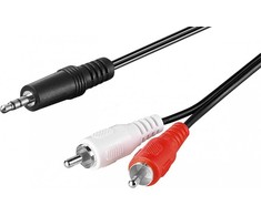 Goobay Kabelis 2xRCA – 3.5mm stereo kištukai 10m