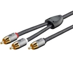 Goobay Round Plus Cinch Y-Kabelis, 5,0 m