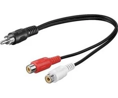 Kabelis Goobay RCA (Cinch) - RCA (Cinch) x2 0.2m juoda (50005)