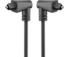 Toslink KAMPINIS optinis kabelis 2x90 laipsnių. Goobay 1m