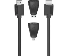Hama HDMI 2.0B 4K, 1,5 m + adapter mini/micro HDMI