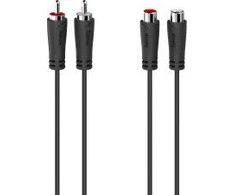 Hama Audio-Verlängerungskabel 2 Cinch-Stecker - 2 Cinch-Kupplungen 3.0 m