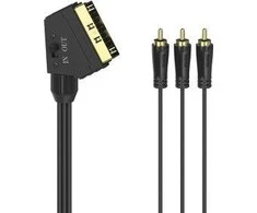 Hama Scart kabelis – RCA (Cinch) x3 1,5 m juodas (002051560000)