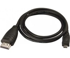 Video Kabelis micro HDMI (M) - HDMI M, HDMI 1.4 - High Speed with Ethernet, 2m, juoda
