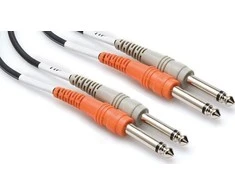 Kabelis Hosa 6,3 mm x2 lizdas – 6,3 mm x 2 3 m juoda (CPP-203)