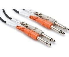 Kabelis Hosa 6,3 mm x2 lizdas – 6,3 mm x 2 2 m juoda lizdas (CPP-202)