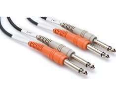 Kabelis Hosa 6,3 mm x2 lizdas – 6,3 mm x 2 2 m juoda lizdas (CSS-202)