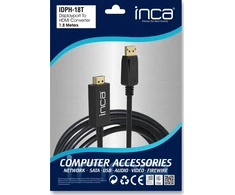 Nezatříděno Kabelis Inca DisplayPort – HDMI 1.8m juoda (IDPH-18T)