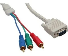 Kabelis InLine D-Sub (VGA) - RCA (Cinch) x3 2m, baltas (17202)
