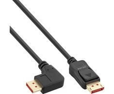 „InLine 8K“ (UHD-2) „DisplayPort“ kabelis, stačiu kampu, juodas - 3 m