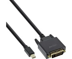 Kabelis InLine Rodyti Uostas - DVI- D 0.5m juoda (17226)