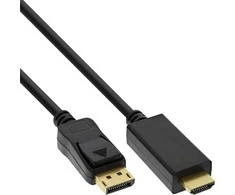 Kabelis InLine Rodyti Uostas - HDMI 0,5m juoda (17186I)