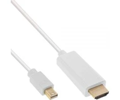 Kabelis InLine Rodyti Port Mini - HDMI 1.5m balta (17176I)