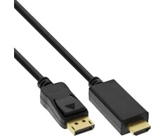 InLine ® „DisplayPort“ į HDMI konverterio laidas, 4K/60Hz, juodas, 7,5 m