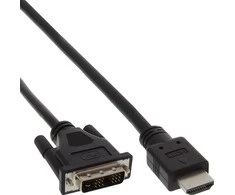 Kabelis InLine HDMI - DVI- D 1m juoda (17661E)