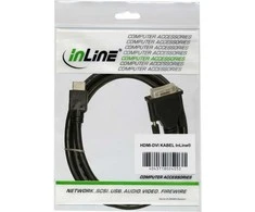 Kabelis InLine HDMI - DVI- D 3m juoda (17663)