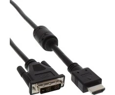 Kabelis InLine HDMI - DVI- D 3m juoda (17663)
