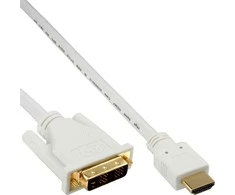 Kabelis InLine HDMI - DVI- D 5m balta (17665U)