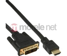 Kabelis InLine HDMI - DVI- D 5m juoda (17665P)
