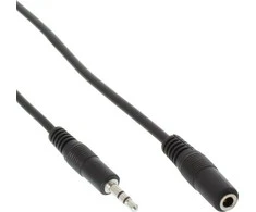 „Kabelis InLine“ lizdas 3,5 mm – 3,5 mm lizdas 5 m sidabro (99215)