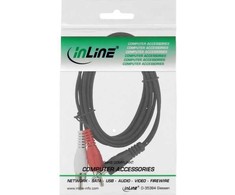 Kabelis InLine Jack 3.5mm - RCA (Cinch) x2 10m juoda (89936)